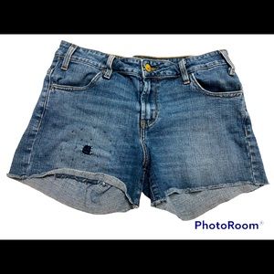 Levi SunSet Denim Women’s Shorts Reworked and Patched Distressed/Thrashed 4